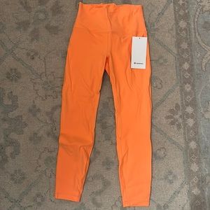 Lululemon align HR pant 25” in neon orange